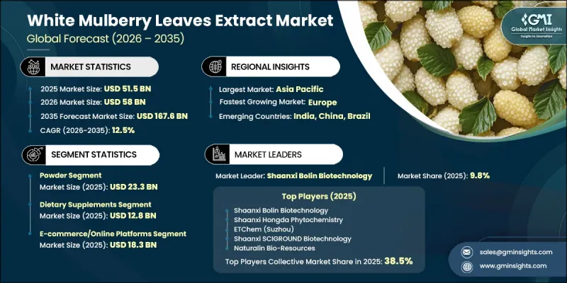 White Mulberry Leaves Extract Market - IMG1