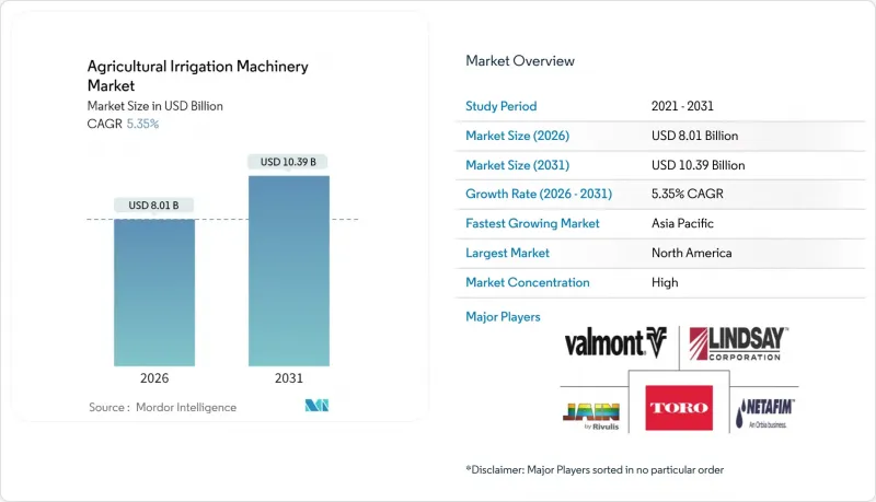 Agricultural Irrigation Machinery - Market - IMG1