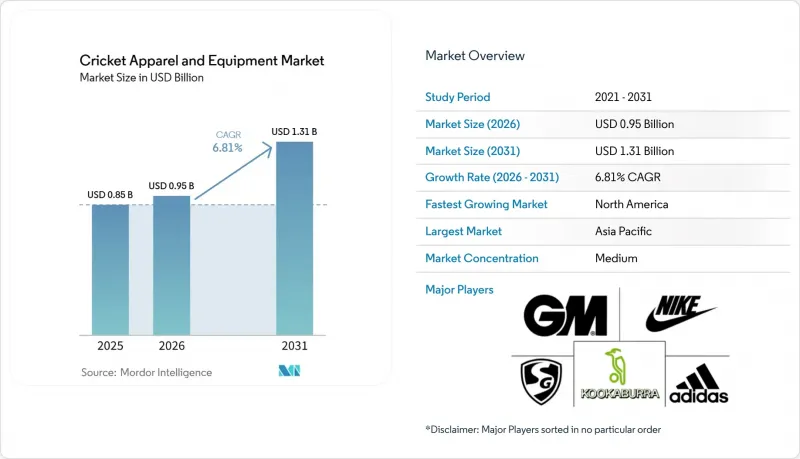 Cricket Apparel And Equipment - Market - IMG1