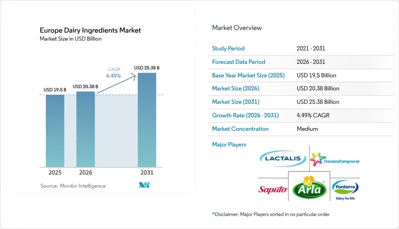 Europe Dairy Ingredients - Market - IMG1
