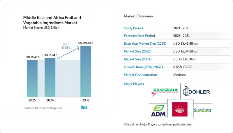 Middle East And Africa Fruit And Vegetable Ingredients - Market - IMG1