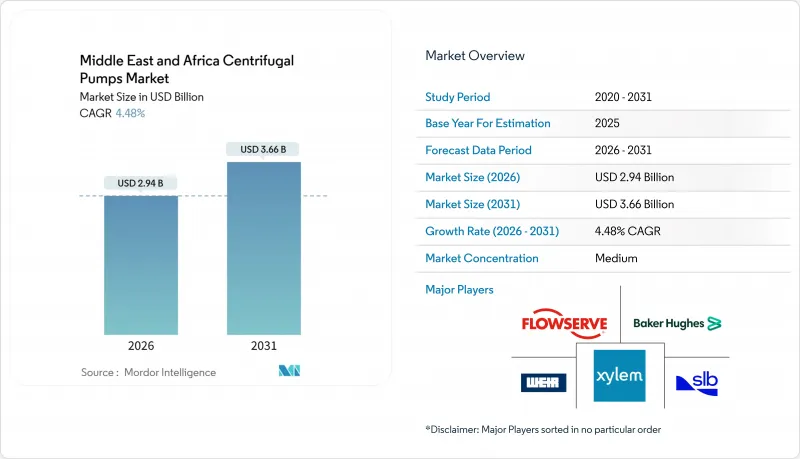 Middle East And Africa Centrifugal Pumps - Market - IMG1
