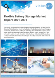 Flexible Battery Storage Market Report 2021-2031: Forecasts by Rechargeability, by Type, by Application, by Technology, by Capacity, Regional & Leading National Market Analysis, Leading Companies, and COVID-19 Recovery Scenarios