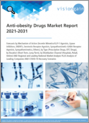 Anti-Obesity Drugs Market Report 2021-2031: Forecasts by Mechanism of Action, by Type, by Duration, by Distribution Channel, Regional & Leading National Market Analysis, Leading Companies, and COVID-19 Recovery Scenarios