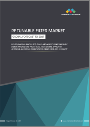 RF Tunable Filter Market by Type (Bandpass, Band Reject), Tuning Mechanism, Tuning Component, System (Handheld and Pocket Radio, Radar System), Application (Aerospace and Defense, Transportation, Smart Cities) and Geography - Global Forecast to 2027
