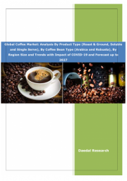 Global Coffee Market: Analysis By Product Type (Roast & Ground, Soluble and Single Serve), By Coffee Bean Type (Arabica and Robusta), By Region Size and Trends with Impact of COVID-19 and Forecast up to 2027