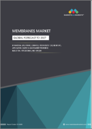 Membranes Market, By Material (Polymeric, Ceramic), Technology (RO, MF, UF, NF), Application (Water & Wastewater Treatment, Industrial Processing), & Region (North America, Europe, APAC, Middle East & Africa, South America) - Global Forecast to 2027