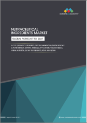 Nutraceutical Ingredients Market by Type (Probiotics, Proteins, Amino Acids, Phytochemicals & Plant Extracts, Fibers & Specialty Carbohydrates), Application (Food, Beverages, Animal Nutrition, Dietary Supplements), Form & Region -Global Forecast -2027