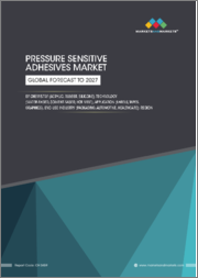 Pressure Sensitive Adhesives Market by Chemistry (Acrylic, Rubber, Silicone), Technology (Water-based, Solvent-based, Hot Melt), Application (Labels, Tapes, Graphics), End-Use Industry (Packaging, Automotive, Healthcare) Region - Global Forecast to 2027