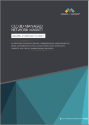 Cloud Managed Network Market by Component (Solutions, Services), Organization Size (Large Enterprises, SMEs), Deployment Mode (Public Cloud, Private Cloud), Vertical (BFSI, Transport and Logistics, Manufacturing) and Region - Global Forecast to 2027