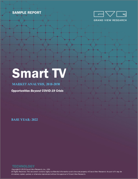 Smart TV Market Size, Share & Trends Analysis Report By Resolution (4K UHD, 8K), By Screen Size (Above 65-Inches, 46 to 55-Inches), By Screen Shape (Flat, Curved), By Operating System (Tizen, Roku), And Segment Forecasts, 2023 - 2030