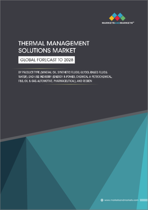 Thermal Management Solutions Market Global Forecast to 2028 By Product Type (Mineral Oil, Synthetic Fluids, Glycol-based Fluids, Water), End-use Industry (Energy & Power, Chemical & Petrochemical, F&B, Oil & Gas, Automotive, Pharmaceutical), and Region
