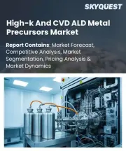High-k And CVD ALD Metal Precursors Market Size, Share, and Growth Analysis, By Product Type, By Deposition Technology, By Application, By Material Type, By End User, By Purity Level, By Region - Industry Forecast 2026-2033
