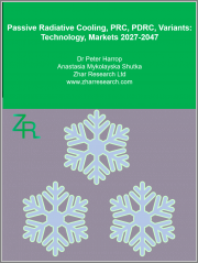 Passive Radiative Cooling, PRC, PDRC, Variants: Technology, Markets 2027-2047
